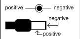 Centre negative DC plug example
